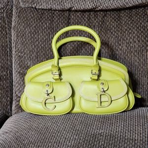 Christian Dior Detective Handbag Satchel Green
